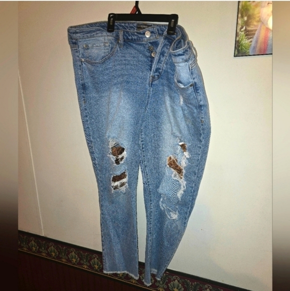 🍁🍂Nwot Torrid 18R Mid-Rise Sequin Backed Jean - Picture 3 of 4